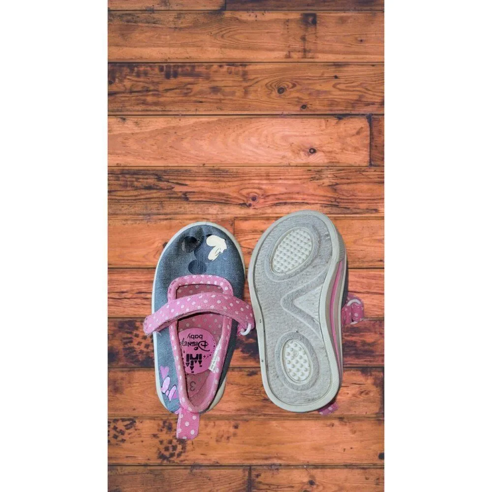 Disney Mary Jane Shoes Girls Sz 3 Infant Baby‎ Mickey Multicolor Straps